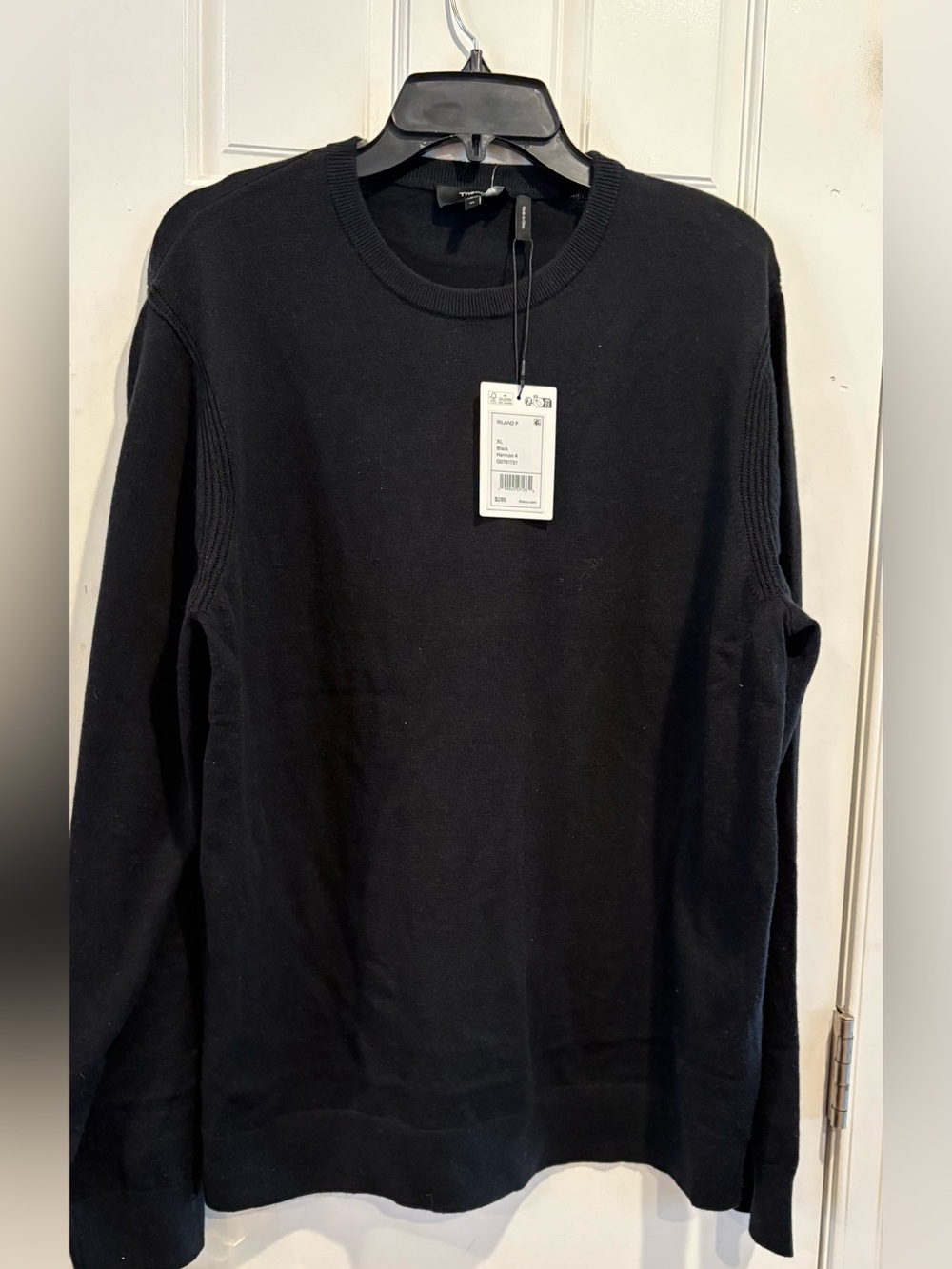 NWT! Men’s Theory Riland P Crewneck Wool-Blend Sweater. Size XL